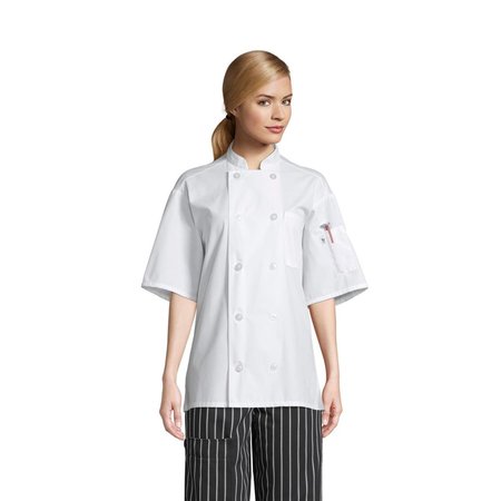 UNCOMMON THREADS Unisex Specialist Pro Vent Chef Coat with Mesh, White - Size 3XL 0421P-2507